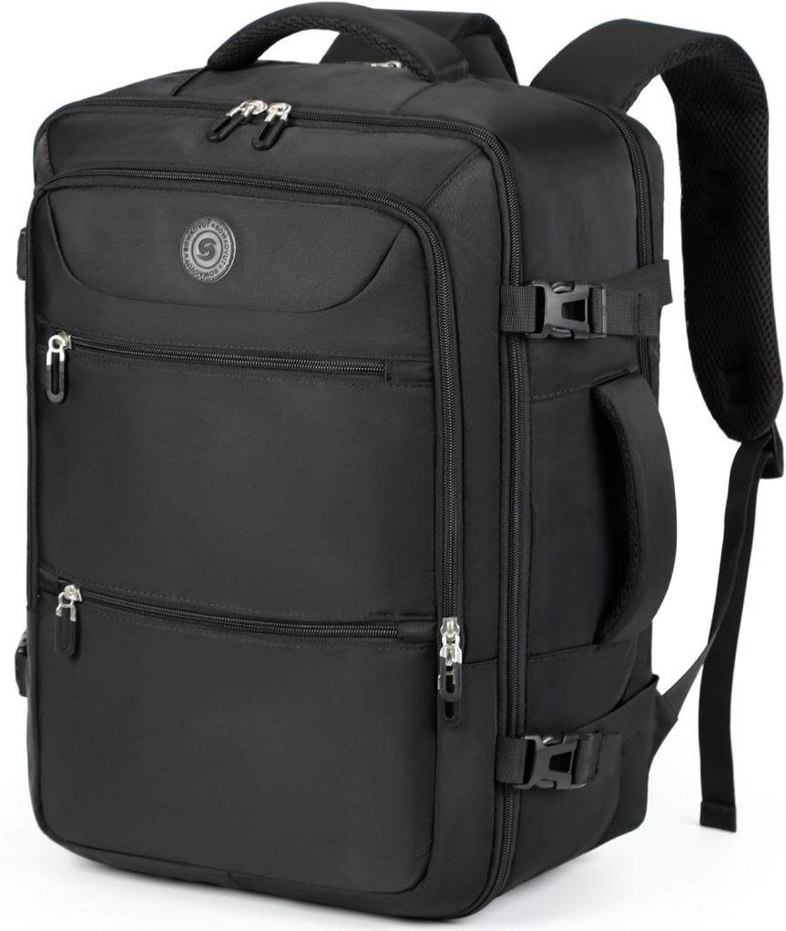Travel Laptop Backpack, Extra Large Backpacks, Flight Approved Daypack, Business Bag Fit 17.3 inch Laptop for Men Women (Black)